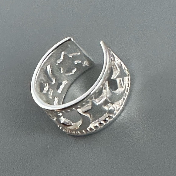 Sterling Silver Moon and Star Ear Cuff - Picture 7 of 9